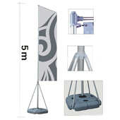 活动常用 厂家供应广告架生产广告展架快展5米四拼注水旗杆