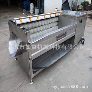 2020新款 莲藕去泥清洗机自动土豆去泥清洗机毛辊清洗设备直销