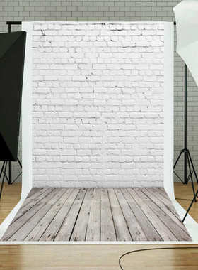 白色砖墙 摄影背景布 乙烯基摄影工作室背景板 3D背景板c-759