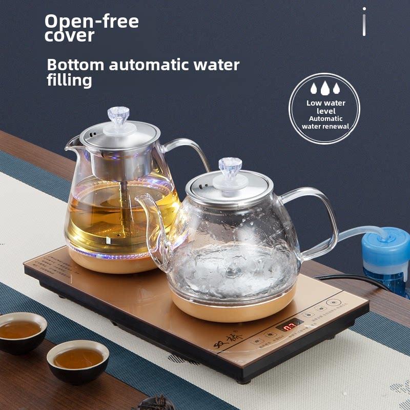 烧水壶泡茶专用茶桌嵌入式全自动玻璃电热壶办公室茶台自动上水