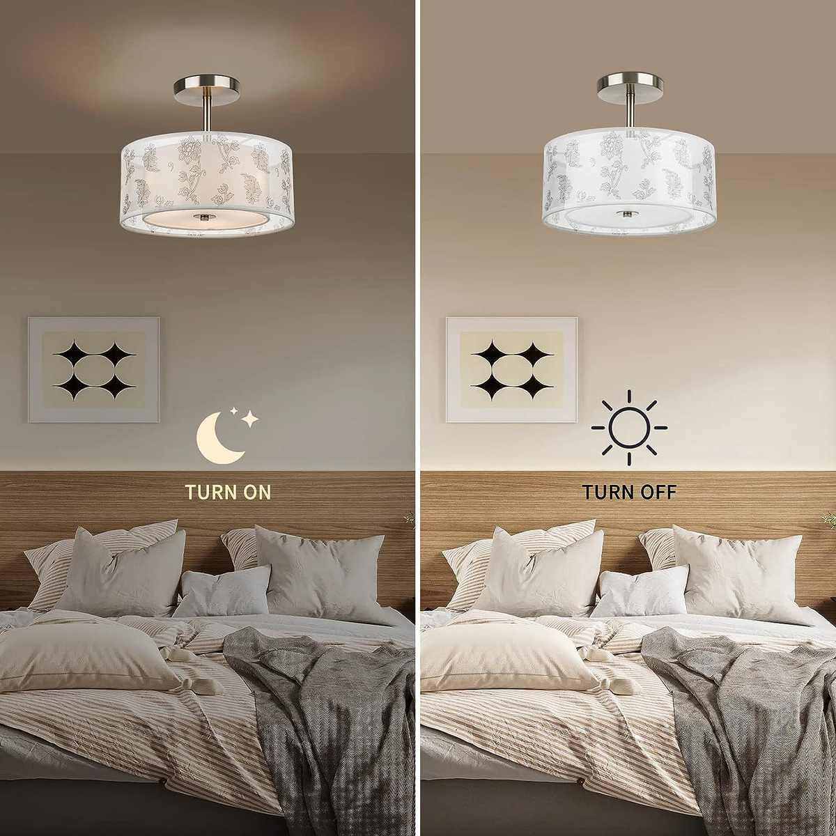 中山新中式吸顶灯刺绣图案布艺手工双层简约灯灯具刺绣吸顶灯,家装灯饰光源,智能吸顶灯,淘宝优惠券,粉丝福利购,淘宝优惠卷