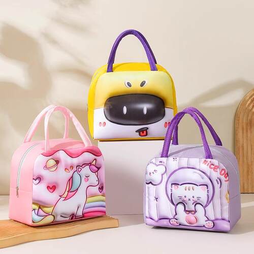 Thickened Waterproof Cartoon Lunch Box Bag, Insulated and Th