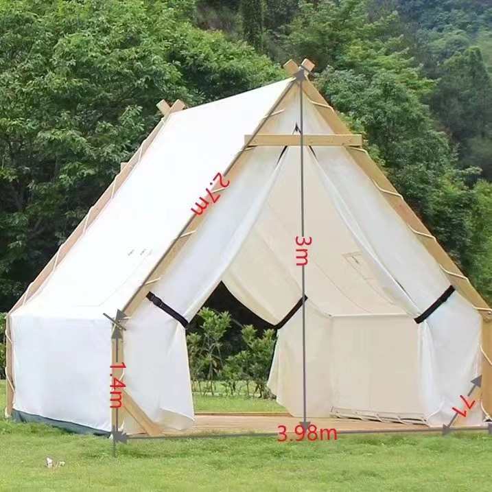 户外烧烤宿网营地餐饮室外民天台帐篷红房型露天三角帐篷帐篷防雨