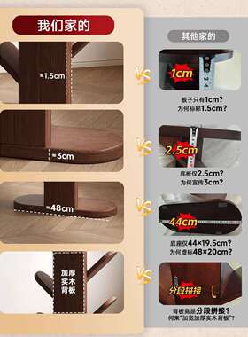 实木树形窄书架落地置物转架客STK厅一体靠角墙角小落收纳架力式