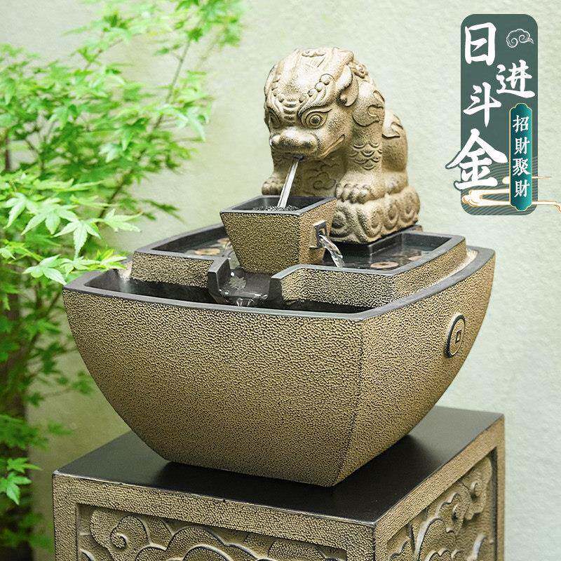 家用流水摆件循环水风水轮生财吸水兽喷泉水景开业礼物日进斗金
