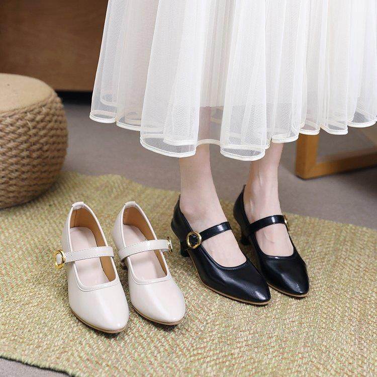 韩版仙女风尖头玛丽珍鞋2026春季新款低跟小皮鞋配裙子时装单鞋女,女鞋,浅口单鞋,淘宝优惠券,粉丝福利购,淘宝优惠卷