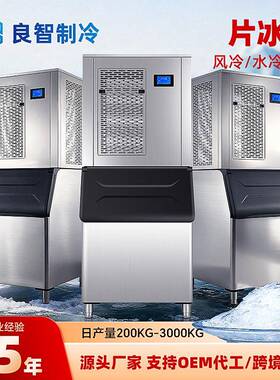 制冰机商用分体式3000KGT鳞片制冰机餐饮超市生鲜区渔业捕捞片冰