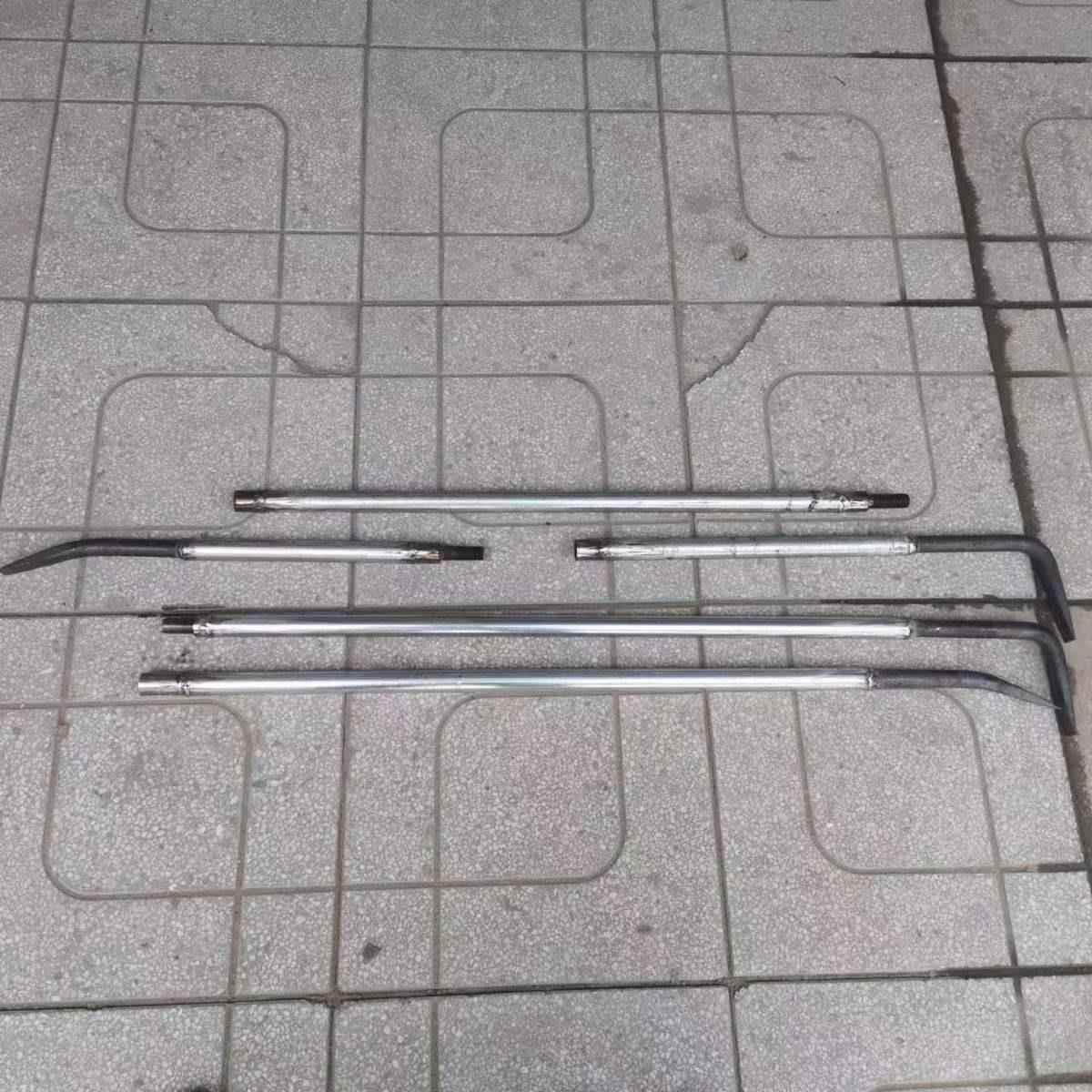 2节折叠可拆钢管撬棍特种钢翘头加厚钢管木工拆木模七字形支持