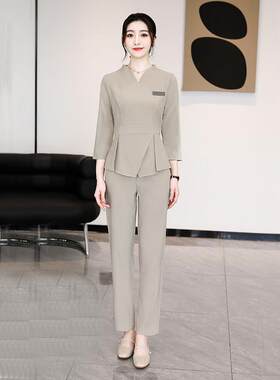 秋冬季美容院美容师工作服女皮肤管理养生馆足浴足疗技师高端气质