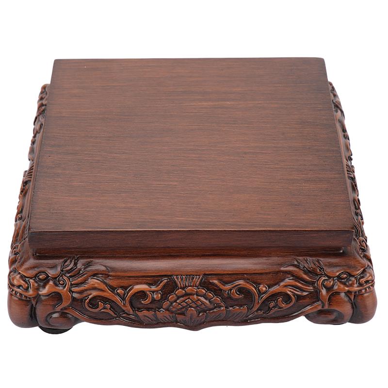 正品财神爷佛像底公座加高增高垫高木关神像方形树脂仿木质底座座