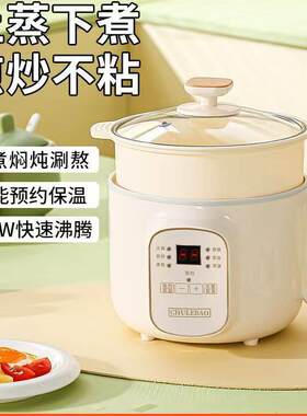 小电煮锅蒸锅宿舍多功能火锅辅食锅宝宝专用智能预约煮粥煲汤锅
