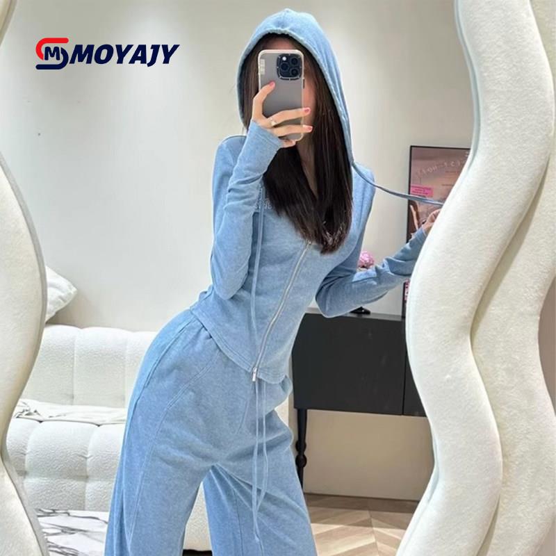 MOYAJY品牌高级感显瘦时尚套装女2025春秋新款时髦休闲两件套装