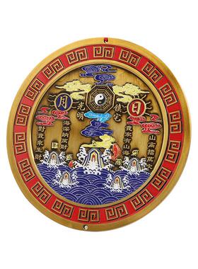 黄铜立体浮雕山海镇圆形彩绘工艺品挂件二十四星宿厂家现货