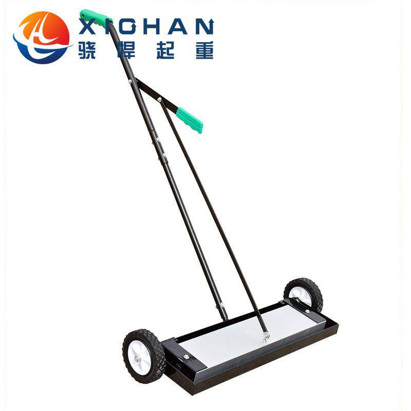 强磁工具车间铁销清理车地面磁力清道夫拾铁器手推除铁吸铁车磁性
