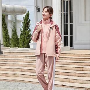 幼儿园教师园服秋冬装冲锋衣幼师新款冬季加厚外套老师工作服定制