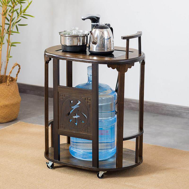 楠竹茶桌边柜移动小茶几泡茶车家用小茶台烧水壶一体茶水柜置物架