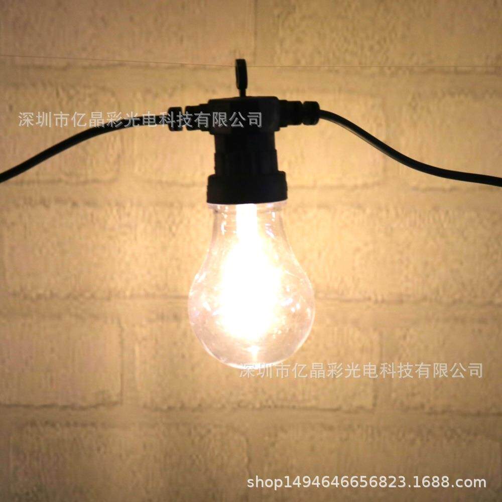 LED灯丝灯圣诞婚礼装饰灯户外灯派对防水灯泡低压热销彩灯串星星