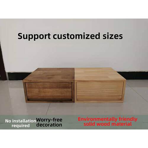 实木抽屉柜单层储物柜三明治松木床头柜胡桃色可锁定制组合抽屉柜