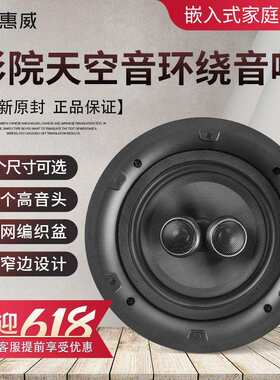 惠威VQ6-SC/VQ8-SC双高音极窄边高级定阻影院喇叭天花吸顶扬声器