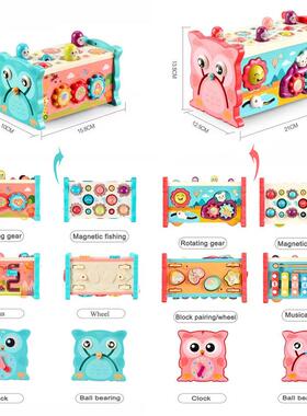 Baby Montessori Toys Fishing Owl Cube 0 6 12 Months Learning