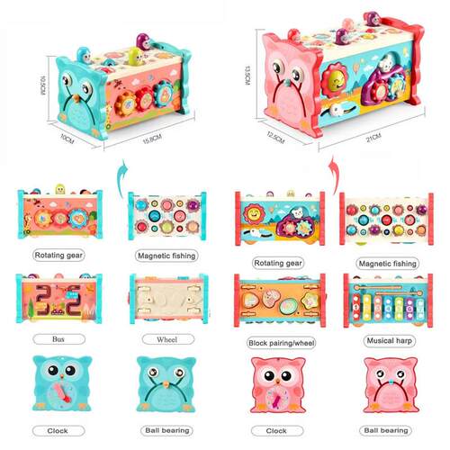Baby Montessori Toys Fishing Owl Cube 0 6 12 Months Learning