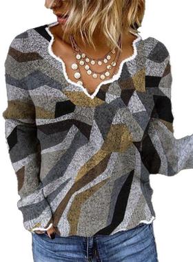 abstract aztec art hoodies woman hip hop casual hoodie long