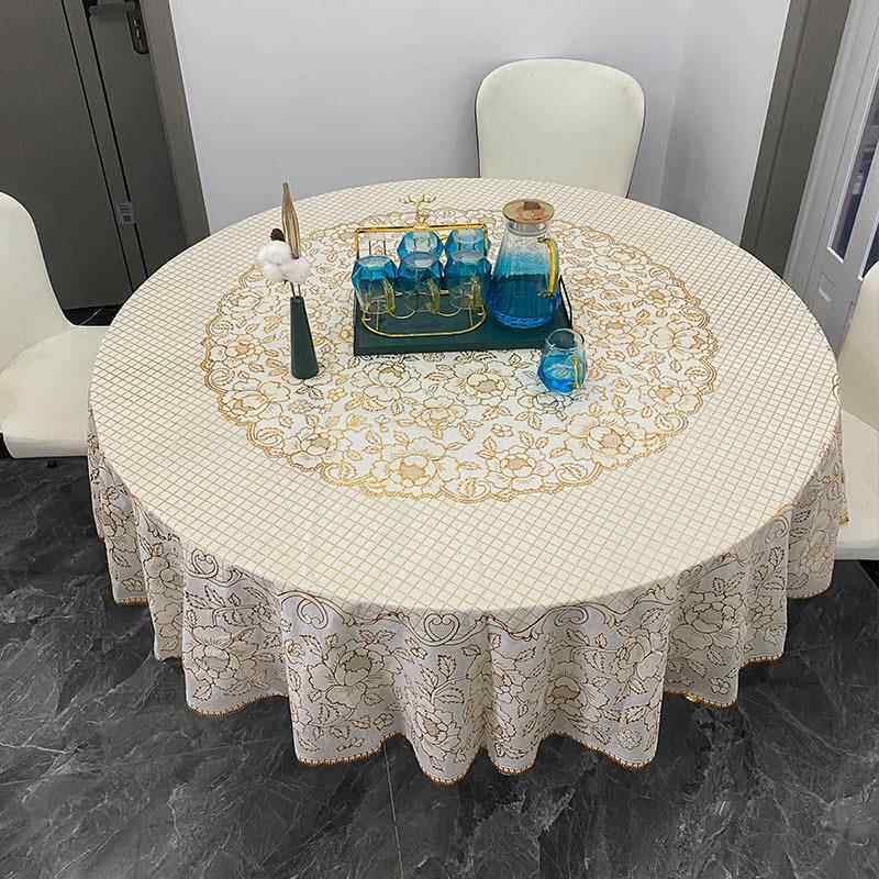 椭圆形小茶几桌布防水防烫免洗PVC长方形茶几垫塑料餐桌台布欧式