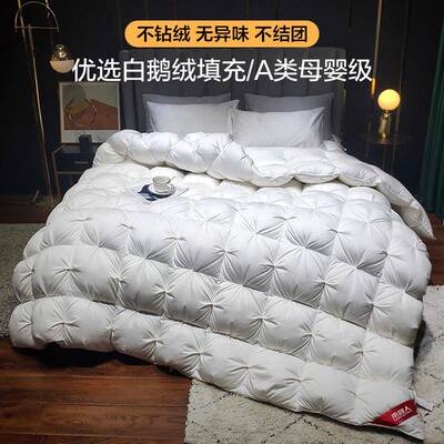 羽绒被加保暖冬被芯季白鹅绒酒店人鸭绒单被棉ikJnYzjH厚被冬天春