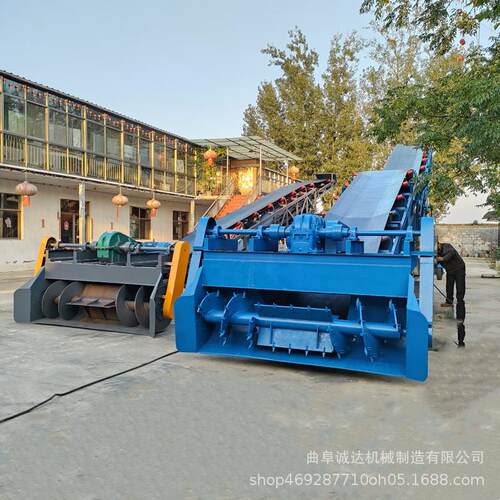 煤渣砂石堆高机履带行走式螺旋扒渣机1200mm带宽皮带式扒料机