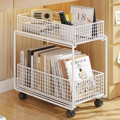 儿童宿舍置学生收纳可小书移动简易书架书桌新款教室桌下落地物架