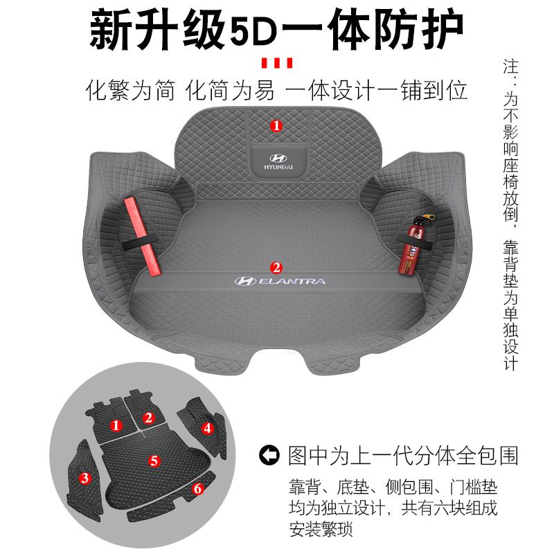 伊兰特后备箱垫子23第代北京现代款伊兰特后车厢垫车老Hyundai内
