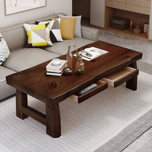 实木茶几实木大板台桌茶茶阳几两客厅家用餐桌用60c236m高茶几可