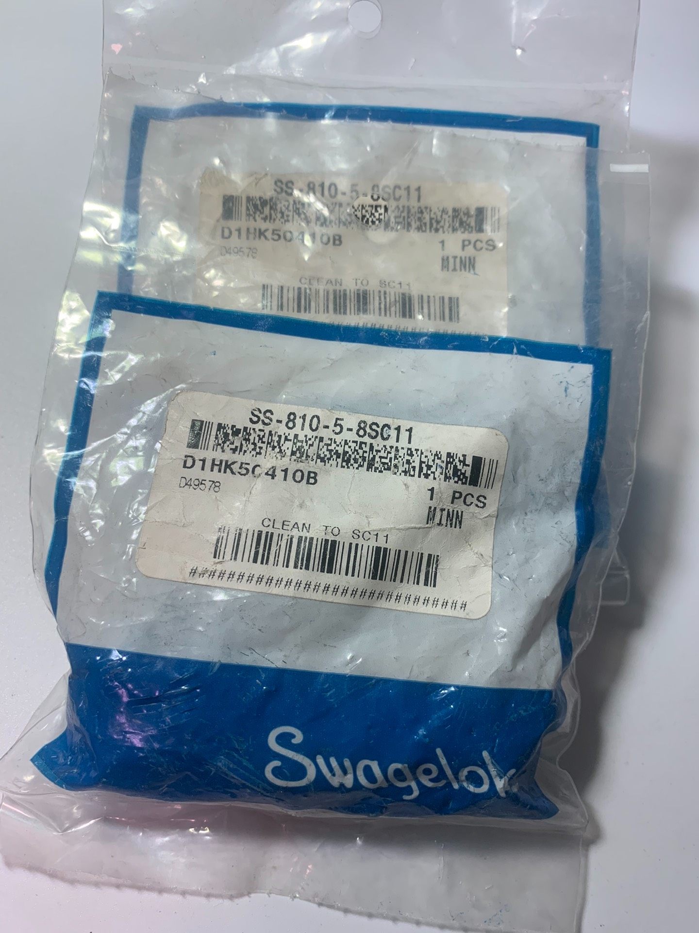 世伟洛克SS-810-5-8，不锈钢卡套管接头， 45&deg; 外