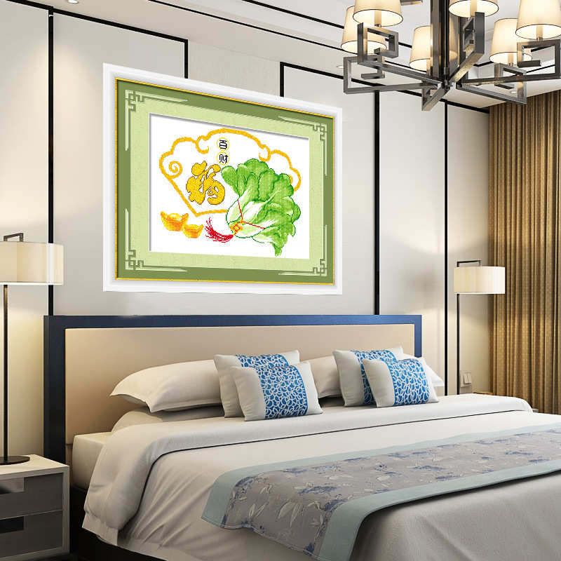 十字绣小幅简单福字客厅卧室餐厅新款线绣小件厂家直销