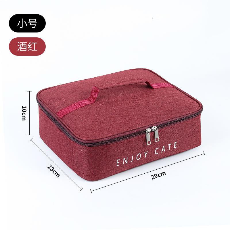 饭盒手提包长方形牛津布保温袋铝箔加厚便当包学生餐盒带饭大容量