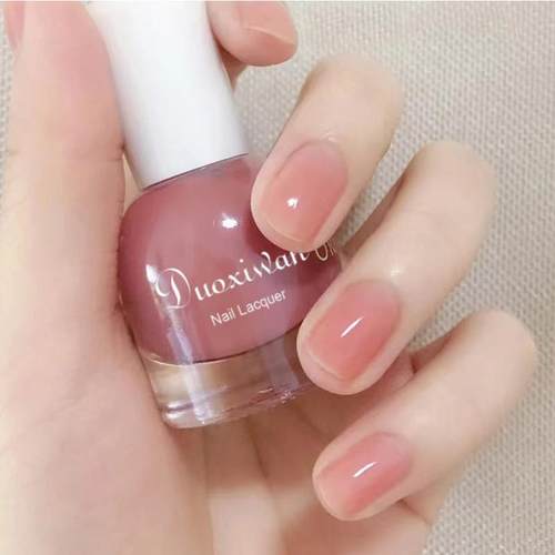 裸色系指甲油免烤快干持久不可剥秋冬显白车厘子红色美甲油套装