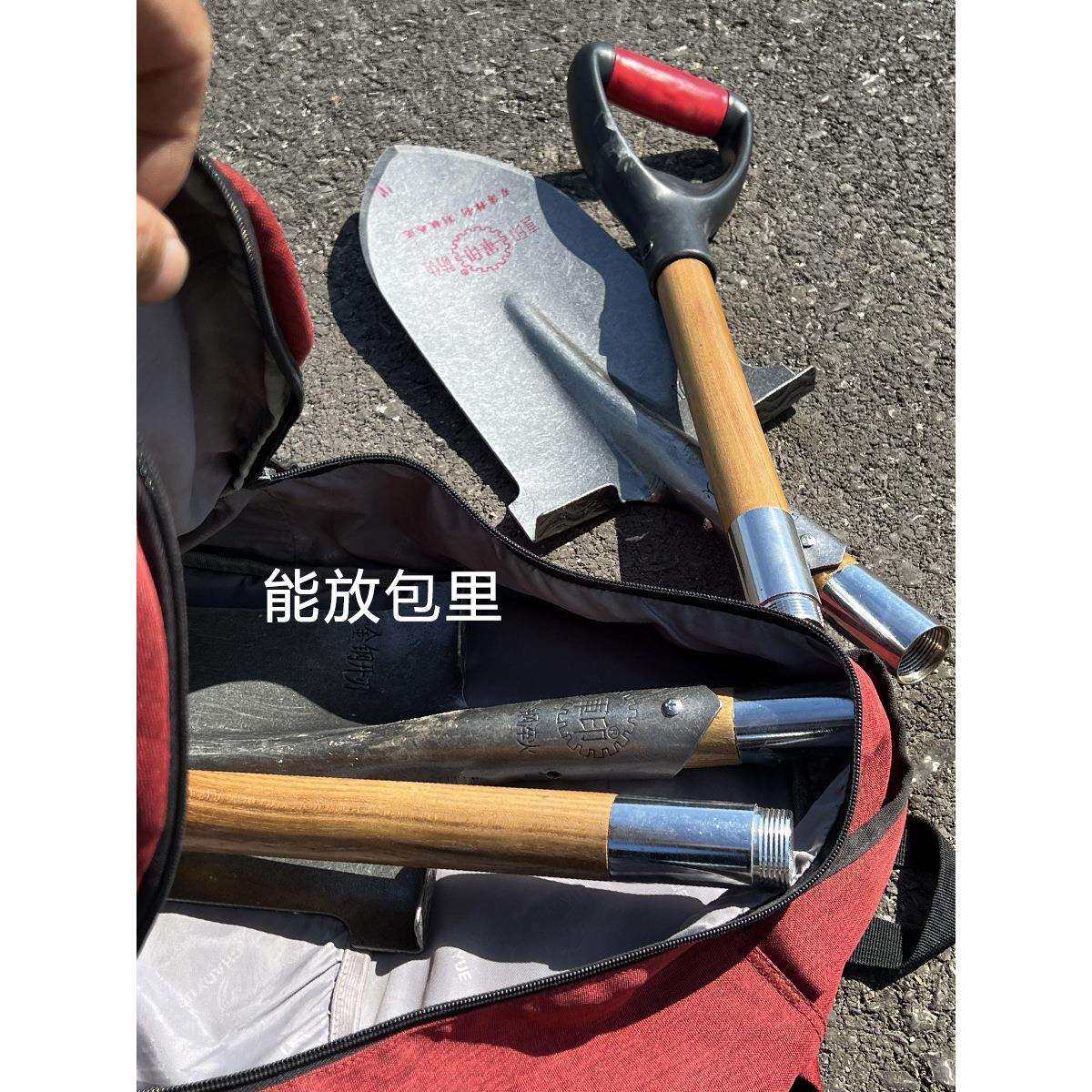 卸加厚铁锹锰挖土锨铲子钢小铁锨户外头502尖可折叠拆锹车载探宝