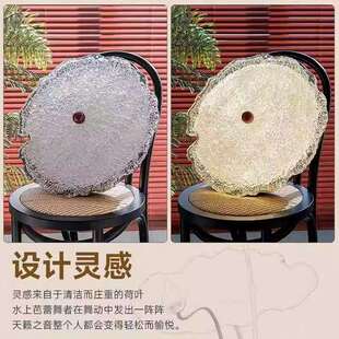 金箔荷法式中古卧室吸顶灯轻奢室复叶古客厅书房卧领航吸灯顶灯中