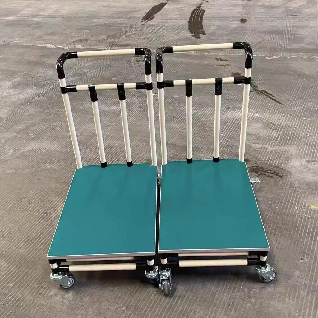 防静电拖车工具车车间物料周转车板车静音搬运车移动拉货车手推车