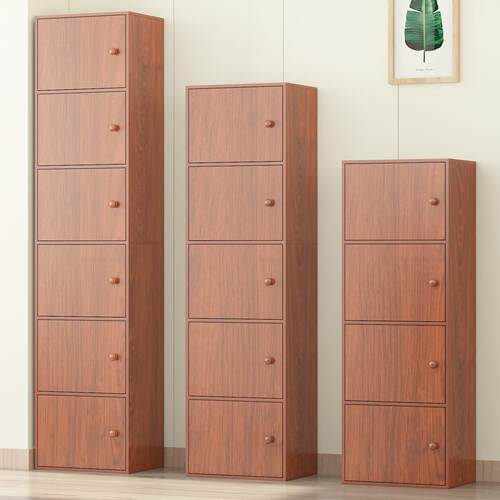 加大木质简易柜子收纳柜书柜书架儿童置物带门组合收纳简约现代