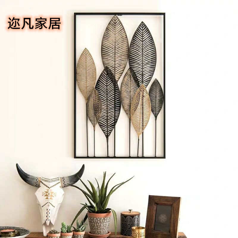 墙面装饰艺厂家酒吧餐厅铁源头北欧玄关墙壁创意客厅金属家装壁挂