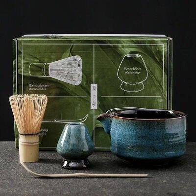 4/7 Pcs Japanese Matcha Blender Set Bamboo Whisk Teaspoon