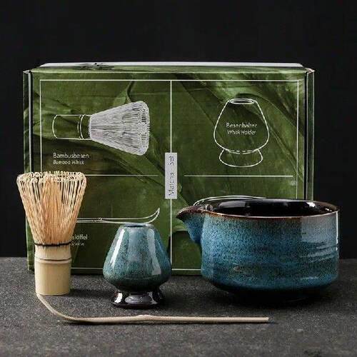 4/7 Pcs Japanese Matcha Blender Set Bamboo Whisk Teaspoon