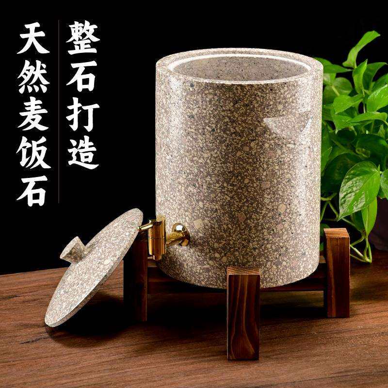 麦饭石饮水机过滤净化茶道储水罐水缸天然石非紫砂缸净化水石头桶