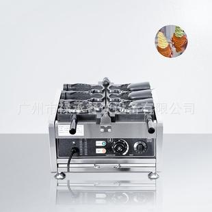 商用电热鲷鱼烧机开口冰淇淋鱼饼摆摊小吃三条开口冰激凌鲷鱼烧机