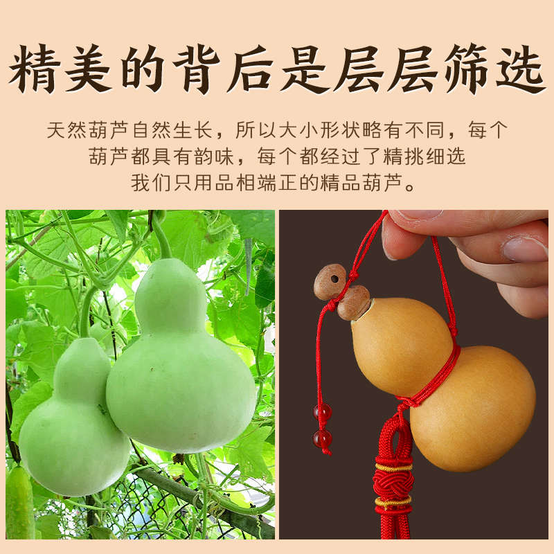养剑葫芦手把件天然葫芦开口桃木剑红绳手工把玩葫芦养剑精选福禄