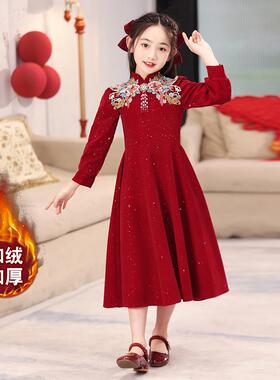 正品儿童礼服式生日主持人女童主裙洋气花童连衣高中裙端演公出服