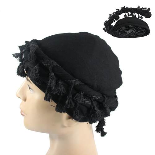 2 count Satin Lined Turban Silky Wraps for Men with Long