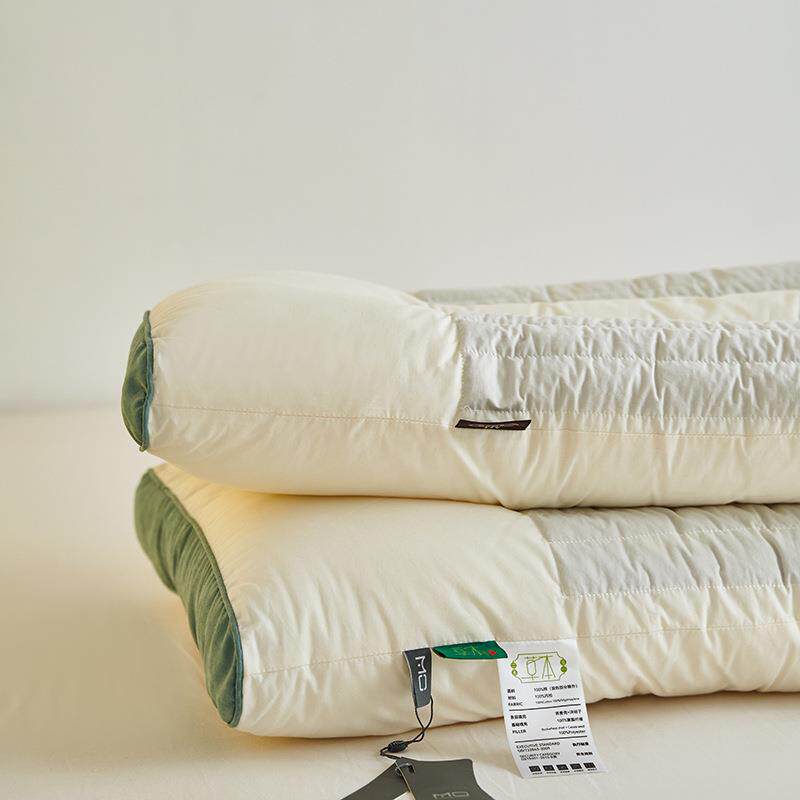 全棉决明子枕头荞麦壳护颈椎枕助睡眠草本低枕芯单双人一个装家用