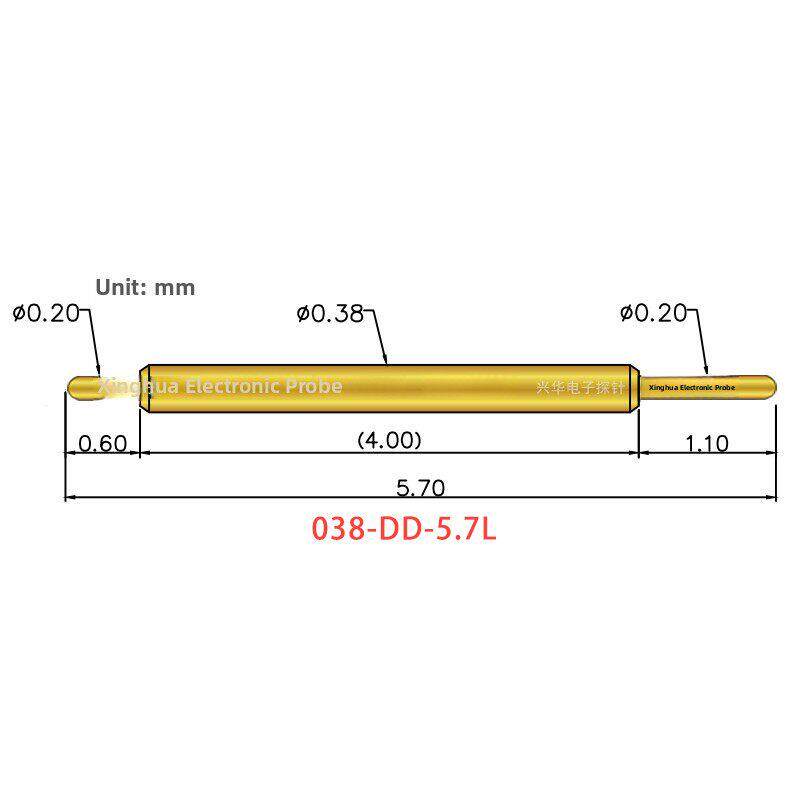 BGA双头针测试探针半导体048/038 BF 5.7L尖头圆两头伸缩弹簧顶针